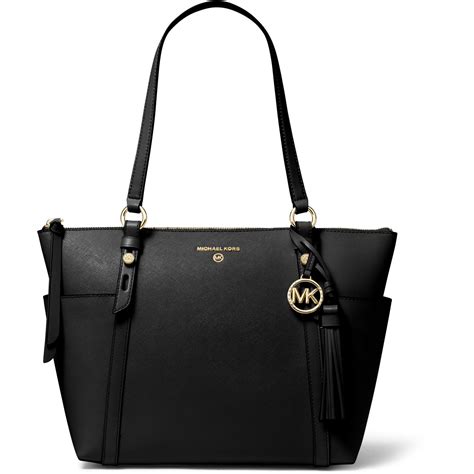 michael kors patent black tote|michael kors sullivan medium tote.